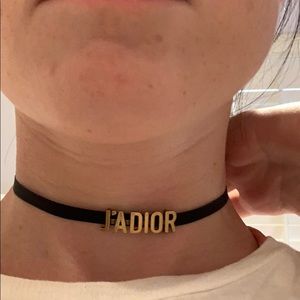 Dior “J’Adior” black choker